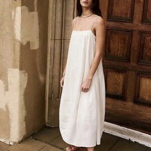Free People Struttin Midi Dress White